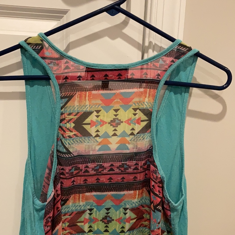 ❌SOLD on VINTED❌ - Iris & Navy Teal ELEPHANT 🐘 Tank Top - Picture 4 of 8